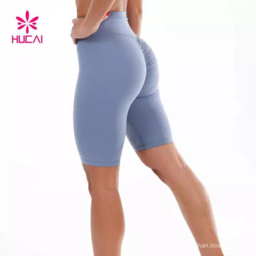 High Waisted Women Yoga Fitness Clothing Custom Biker Shorts